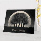 Hauntingly Beautiful Silhouette of Bare Trees Karte (Gelbe Blume)