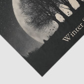 Hauntingly Beautiful Silhouette of Bare Trees Seidenpapier (Ausschnitt)