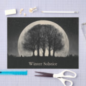 Hauntingly Beautiful Silhouette of Bare Trees Seidenpapier (Handwerk)