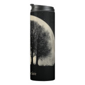 Hauntingly Beautiful Silhouette of Bare Trees Thermosbecher (Nach rechts gedreht)