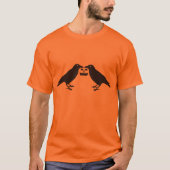 Hauntingly Cute: Crows with Pumpkin & Hidden Ghost T-Shirt (Vorderseite)