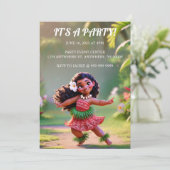 Hauoli Hula Princess Einladung (Stehend Vorderseite)