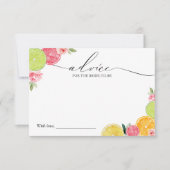 Haupt-Citrus-Brautparty-Ratenkarte Einladung (Vorderseite)