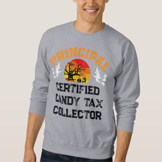 Haupt-Halloween-Steuerbeamter Sweatshirt (Vorderseite)