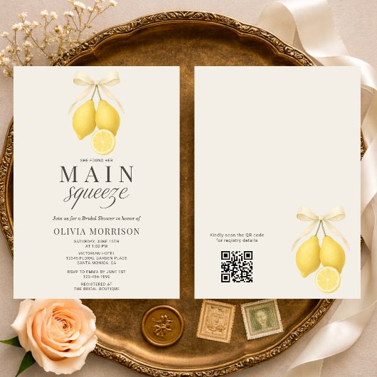 Haupt-Squeeze-Bogen-QR-Code-Junggesellinnen-Abschi Einladung
