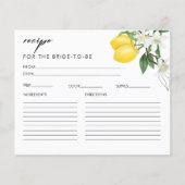Haupt-Squeeze-Brautparty-Rezept-Karte (Vorderseite)