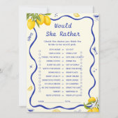 Haupt-Squeeze-Brautparty Würde sie lieber spielen Einladung (Vorderseite)