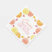 Haupt-Squeeze Citrus Blume Brautparty Serviette (Ecke)