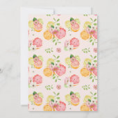 Haupt-Squeeze-Citrus-Brautparty Einladung (Rückseite)
