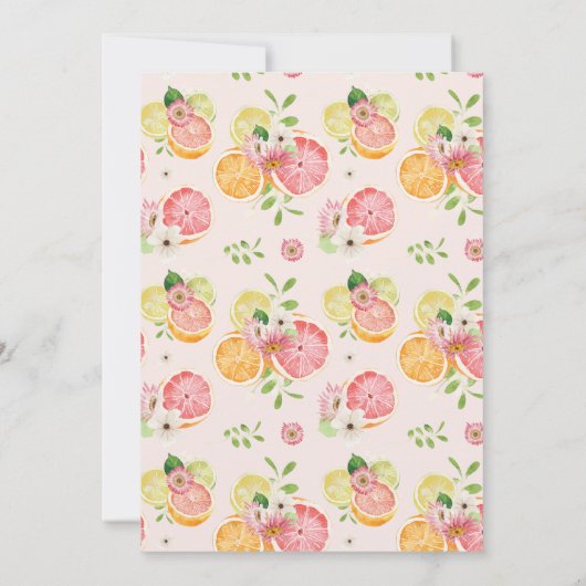 Haupt-Squeeze-Citrus-Brautparty Einladung (Rückseite)