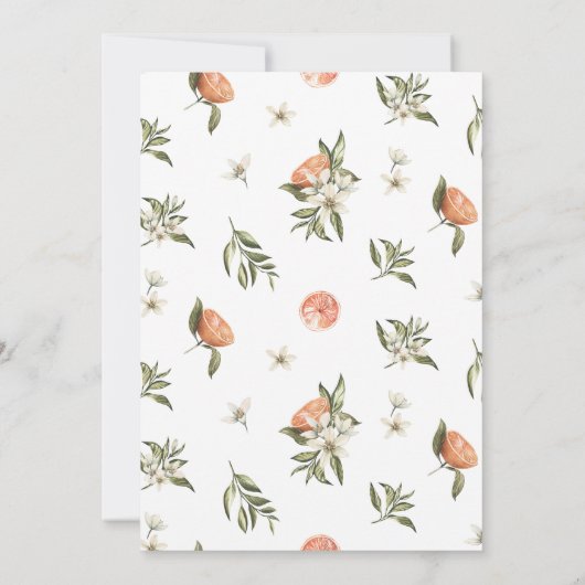 Haupt-Squeeze-Citrus-Brautparty Einladung (Rückseite)