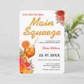 Haupt-Squeeze-Citrus-Brautparty Einladung (Stehend Vorderseite)