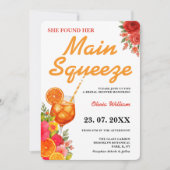 Haupt-Squeeze-Citrus-Brautparty Einladung (Vorderseite)