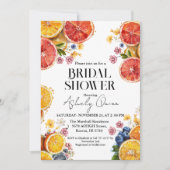 Haupt-Squeeze-Citrus-Brautparty Einladung (Vorderseite)