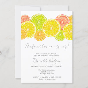 Haupt-Squeeze-Citrus-Brautparty Einladung