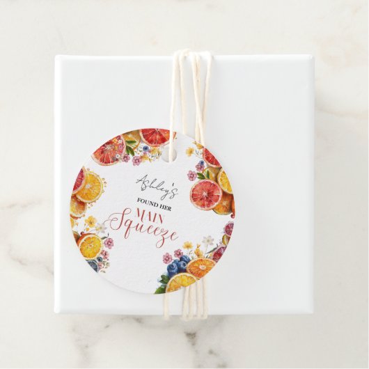 Haupt-Squeeze-Citrus-Brautparty Geschenkanhänger (Beispiel)