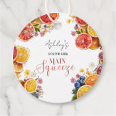 Haupt-Squeeze-Citrus-Brautparty Geschenkanhänger (Vorderseite)