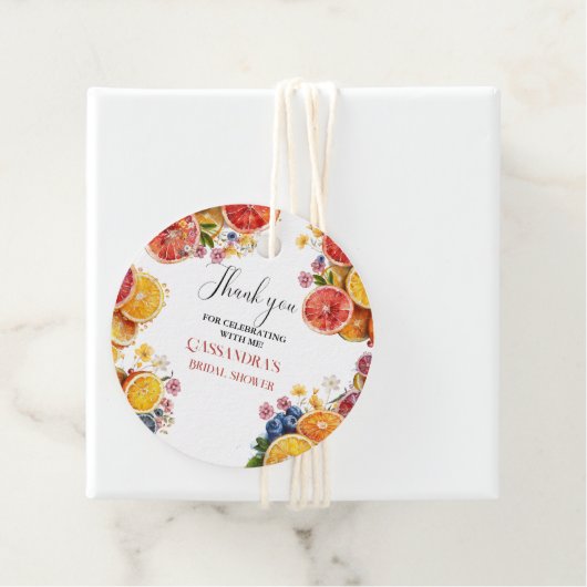 Haupt-Squeeze-Citrus-Brautparty Geschenkanhänger (Beispiel)