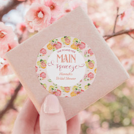 Haupt Squeeze Citrus Brautparty Gevor Runder Aufkleber