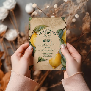 Haupt Squeeze Citrus Brautparty Lemon Bright Einladung