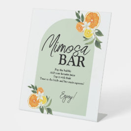 Haupt-Squeeze Citrus Brautparty Mimosa Bar Sockelschild