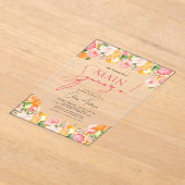 Haupt-Squeeze Citrus Brautparty Orange Acryleinladungen (Ablage )