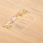 Haupt-Squeeze Citrus Brautparty Orange Acryleinladungen (Ablage )