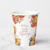 Haupt-Squeeze-Citrus-Brautparty Pappbecher (Rückseite)