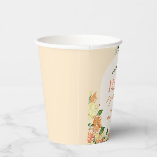 Haupt-Squeeze-Citrus-Brautparty Pappbecher (Rechts)