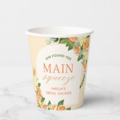 Haupt-Squeeze-Citrus-Brautparty Pappbecher (Vorderseite)