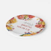 Haupt-Squeeze-Citrus-Brautparty Pappteller (Schrägansicht)