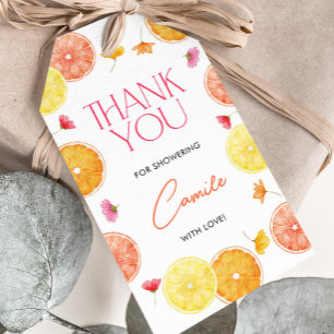 Haupt-Squeeze Citrus Brautparty Rectangle Gefallen Geschenkanhänger