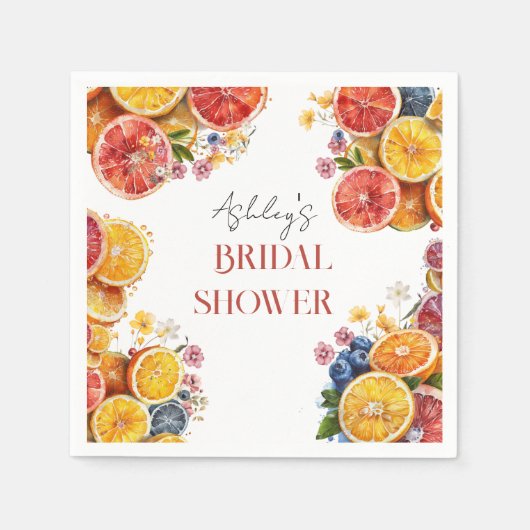 Haupt-Squeeze-Citrus-Brautparty Serviette (Vorderseite)