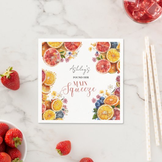 Haupt-Squeeze-Citrus-Brautparty Serviette (Beispiel)