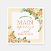 Haupt-Squeeze-Citrus-Brautparty Serviette (Vorderseite)