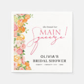 Haupt-Squeeze-Citrus-Brautparty Serviette (Vorderseite)