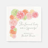 Haupt-Squeeze-Citrus-Brautparty Serviette (Vorderseite)