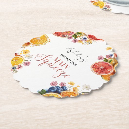 Haupt-Squeeze-Citrus-Brautparty Untersetzer (angewinkelt)