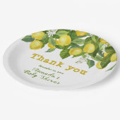 Haupt-Squeeze Citrus Fruit Lemon Baby Dusche Pappteller (Schrägansicht)