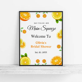 Haupt-Squeeze Citrus Lemon Brautparty Willkommen Poster