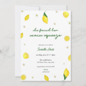Haupt-Squeeze Citrus Lemon Bridal Dusche Einladung (Vorderseite)