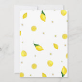 Haupt-Squeeze Citrus Lemon Bridal Dusche Einladung (Rückseite)