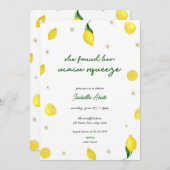 Haupt-Squeeze Citrus Lemon Bridal Dusche Einladung (Vorne/Hinten)