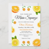 Haupt-Squeeze Citrus Summer Lemon Brautparty Einladung (Vorderseite)
