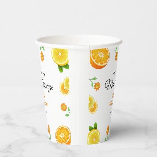 Haupt-Squeeze Citrus Summer Lemon Brautparty Pappbecher (Rechts)