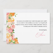 Haupt-Squeeze Citrus Themed Brautparty Dankeskarte (Rückseite)