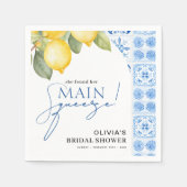 Haupt-Squeeze italienisches Lemon Brautparty Serviette (Vorderseite)