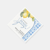 Haupt-Squeeze italienisches Lemon Brautparty Serviette (Ecke)