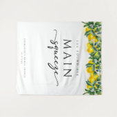 Haupt-Squeeze-Lemon-Brautparty-Hintergrund Wandteppich (Vorderseite (Horizontal))