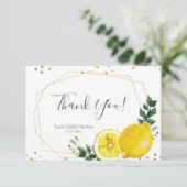Haupt-Squeeze-Lemon-Brautparty Vielen Dank Dankeskarte (Stehend Vorderseite)